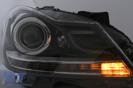 LED DRL fényszórók Mercedes C-osztály W204 S204 (2011-2014) dinamikus irányjelző-image-6100227