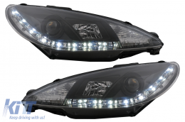 LED DRL fényszórók Peugeot 206 (1998-2002) Fekete-image-6106059