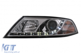 LED DRL fényszórók Skoda Octavia II (03.2004-2008) típushoz króm-image-6106600