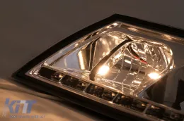 LED DRL fényszórók Skoda Octavia II (03.2004-2008) típushoz króm-image-6106605