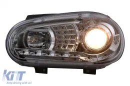 LED DRL fényszórók VW Golf IV 4 (09.1997-09.2003) típushoz króm-image-6105370