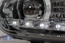 LED DRL fényszórók VW Golf IV 4 (09.1997-09.2003) típushoz króm-image-6105375