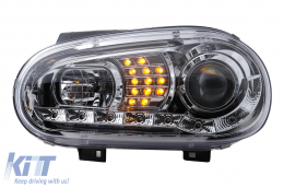 LED DRL fényszórók VW Golf IV 4 (09.1997-09.2003) típushoz króm-image-6105379