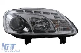 LED DRL fényszórók VW Touran 1T / Caddy (02.2003-10.2006) típushoz, króm-image-6105385