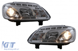 LED DRL fényszórók VW Touran 1T / Caddy (02.2003-10.2006) típushoz, króm-image-6105390