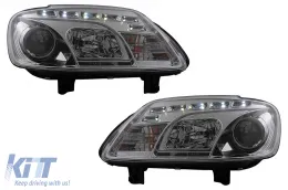 LED DRL fényszórók VW Touran 1T / Caddy (02.2003-10.2006) típushoz, króm-image-6105396