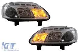 LED DRL fényszórók VW Touran 1T / Caddy (02.2003-10.2006) típushoz, króm-image-6105399