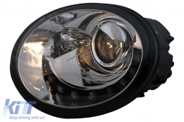 LED DRL fényszórók VW új Beetle ferdehátú Cabrio (10.1998-05.2005) króm átlátszó -image-6097746