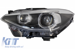 LED DRL Headlights Angel Eye suitable for BMW 1 Series F20 F21 (2011-2014) Black-image-6044805