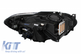 LED DRL Headlights Angel Eye suitable for BMW 1 Series F20 F21 (2011-2014) Black-image-6044807