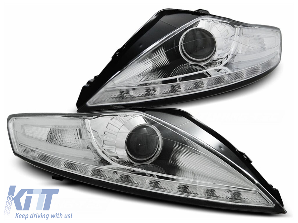 Tilfredsstille transaktion fortov LED DRL Headlights suitable for Ford Mondeo MK4 (07.2007-11.2010) Chrome -  CarPartsTuning.com