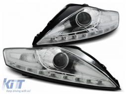 image-39-LED DRL Headlights suitable for Ford Mondeo MK4 (07.2007-11.2010) Chrome