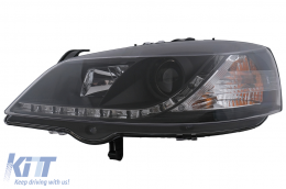 LED DRL Headlights suitable for Opel Astra G (09.1997-02.2004) Black-image-6101037