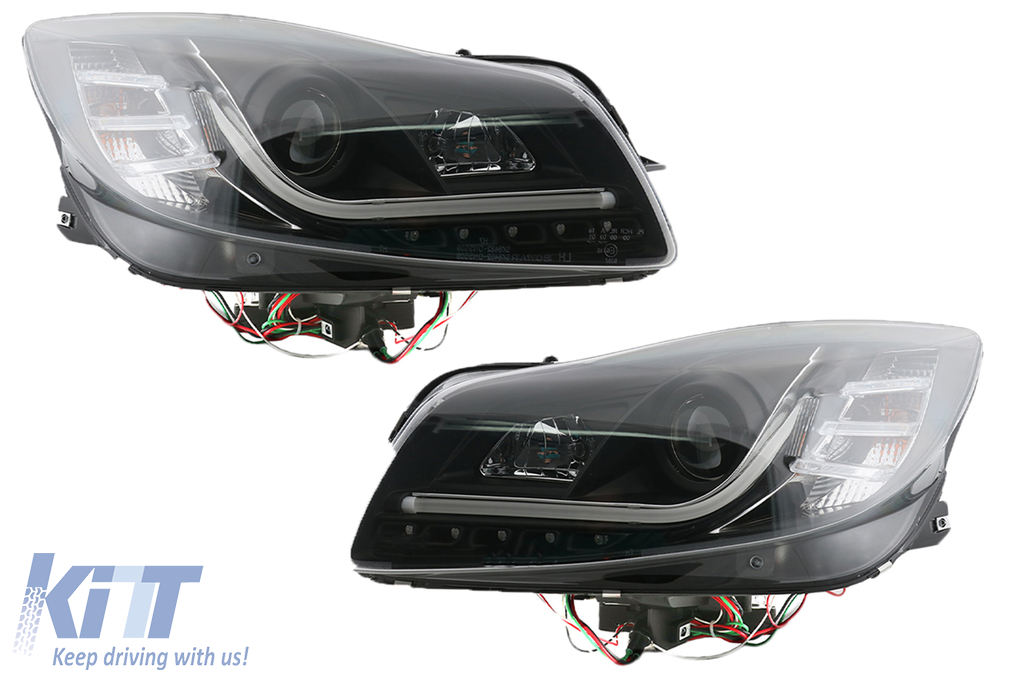 Scheinwerfer für Opel Insignia 09-12 schwarz Lightbar Led