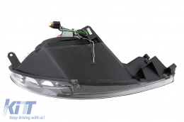 LED DRL Headlights suitable for Peugeot 206 (1998-2002) Black-image-6106065