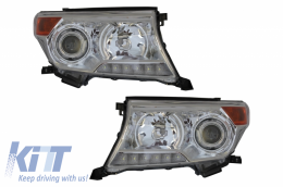LED DRL Headlights suitable for Toyota Land Cruiser FJ200 (2008-2012) Upgrade to Facelift 2012 Model