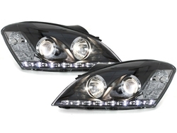 LED DRL Look Headlights suitable for KIA CEE'D (2006-2009) Black-image-53566