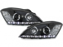 LED DRL Look Headlights suitable for KIA CEE'D (2006-2009) Black-image-5987326