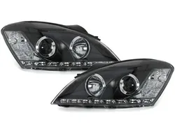 image-26-LED DRL Look Prednja svijetla prikladna za KIA CEE'D (2006-2009) crna