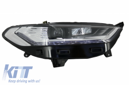 LED DRL Фарове Ксенон Look подходящи за Ford Mondeo MK5 (2013-2016) Преливащи Динамичен последователни Въртящи се светлини Хром-image-6029828