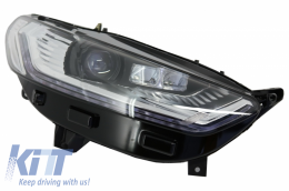 LED DRL Фарове Ксенон Look подходящи за Ford Mondeo MK5 (2013-2016) Преливащи Динамичен последователни Въртящи се светлини Хром-image-6029830