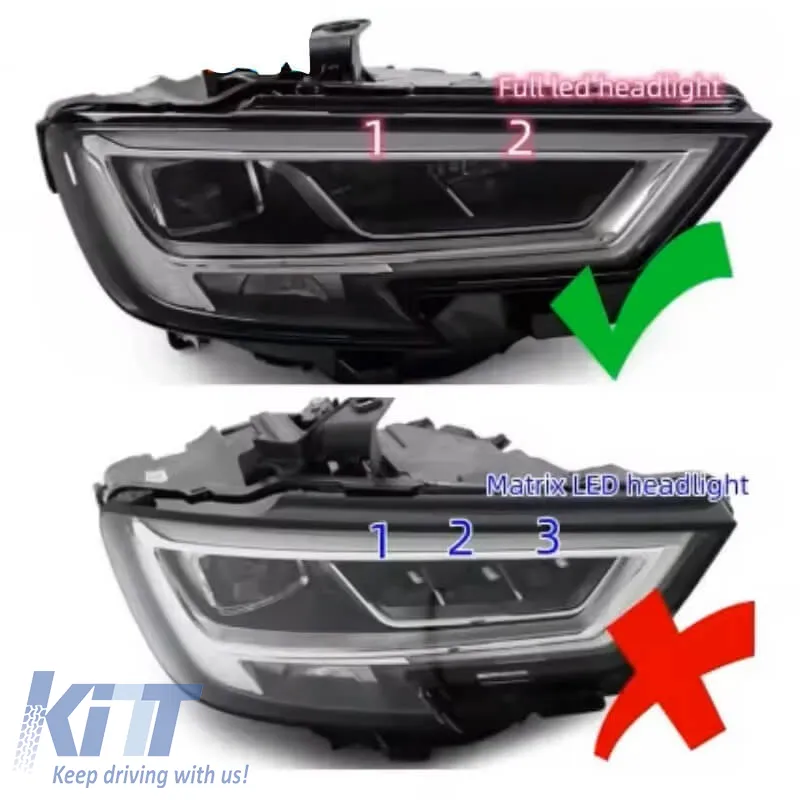 Led DRL Module & DRL Tube suitable for Audi A3 8V Facelift 2016-2019 Full Led Version Left Light