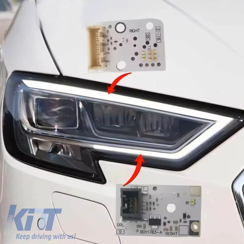 Led DRL Module & DRL Tube suitable for Audi A3 8V Facelift 2016-2019 Full Led Version Right Light