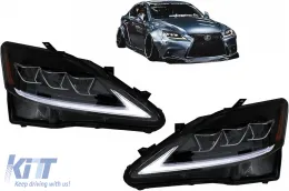 image-57-LED DRL Phares Clignotants Dynamiques pour LEXUS IS XE20 06-13 Edition Noir