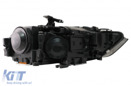 LED DRL Phares pour AUDI A4 B8.5 Facelift 12-15 Noir Lumières allumées toute journée-image-6083838