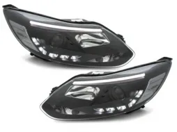 image-75-LED DRL Prednja svijetla prikladna za Ford Focus MK3 (2011-2014) crna