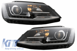 LED DRL Projector Headlights suitable for VW Jetta Mk6 VI (2011-2017) GTI Design-image-6040573