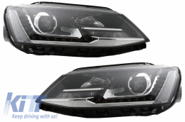 LED DRL Projector Headlights suitable for VW Jetta Mk6 VI (2011-2017) GTI Design-image-6040577