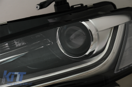 LED DRL Scheinwerfer für AUDI A4 B8.5 Facelift 2012-2015 Schwarz Tagfahrlicht-image-6103246