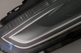LED DRL Scheinwerfer für AUDI A4 B8.5 Facelift 2012-2015 Schwarz Tagfahrlicht-image-6103249