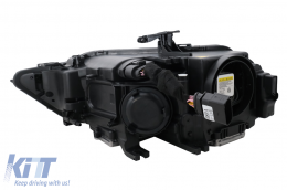 LED DRL Scheinwerfer für AUDI A4 B8.5 Facelift 2012-2015 Schwarz Tagfahrlicht-image-6103250