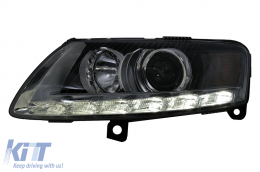 LED DRL Scheinwerfer für Audi A6 4F C6 2008-2011 Facelift Design Xenon-image-6103540