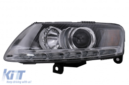 LED DRL Scheinwerfer für Audi A6 4F C6 2008-2011 Facelift Design Xenon-image-6103547