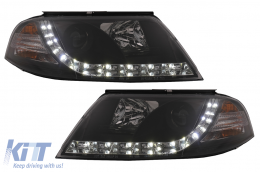 image-64-LED DRL Scheinwerfer für VW Passat 3BG 09.2000-03.2005 Schwarz