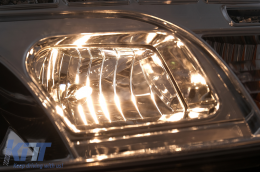 LED DRL Scheinwerfer für VW Touran 1T Caddy 03–06 Chrom Tagfahrlicht-image-6105394