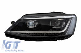 Фарове LED DRL подходящи за VW Jetta Mk6 VI (2011-2017) Динамичен мигачи Ксенон Matrix Дизайн-image-6040747