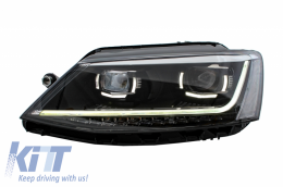 Фарове LED DRL подходящи за VW Jetta Mk6 VI (2011-2017) Динамичен мигачи Ксенон Matrix Дизайн-image-6040749