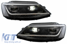 Фарове LED DRL подходящи за VW Jetta Mk6 VI (2011-2017) Динамичен мигачи Ксенон Matrix Дизайн-image-6040750