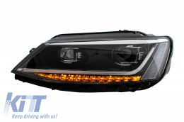 Фарове LED DRL подходящи за VW Jetta Mk6 VI (2011-2017) Динамичен мигачи Ксенон Matrix Дизайн-image-6040753