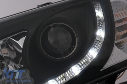 LED DRL Фарове подходящи за VW Transporter T4 (1990-2003) Черен-image-6089215
