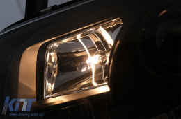 LED DRL Фарове подходящи за VW Transporter T4 (1990-2003) Черен-image-6089221