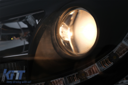 LED DRL Фарове подходящи за VW Transporter T4 (1990-2003) Черен-image-6089223