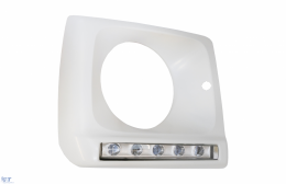 Капаци за фарове с LED DRL дневни светлини подходящи за Mercedes G-Class W463 (1989-up) G65 Дизайн Хром-image-6066587