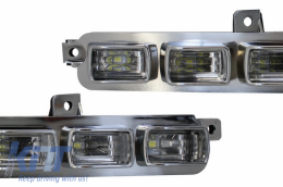LED DRL Спойлер на Предна Броня подходящ за Mercedes G-Class W463 G63 G65 (2013-2017)-image-6043502