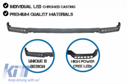 LED DRL Спойлер на Предна Броня подходящ за Mercedes G-Class W463 G63 G65 (2013-2017)-image-6043504