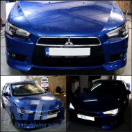 Фарове LED DRL подходящи за MITSUBISHI Lancer (2007-2017) Двоен проектор Динамичен последователен сигнал-image-6010242